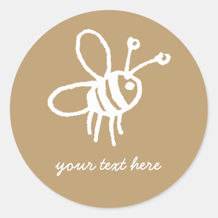 Honey Bee Round Sticker