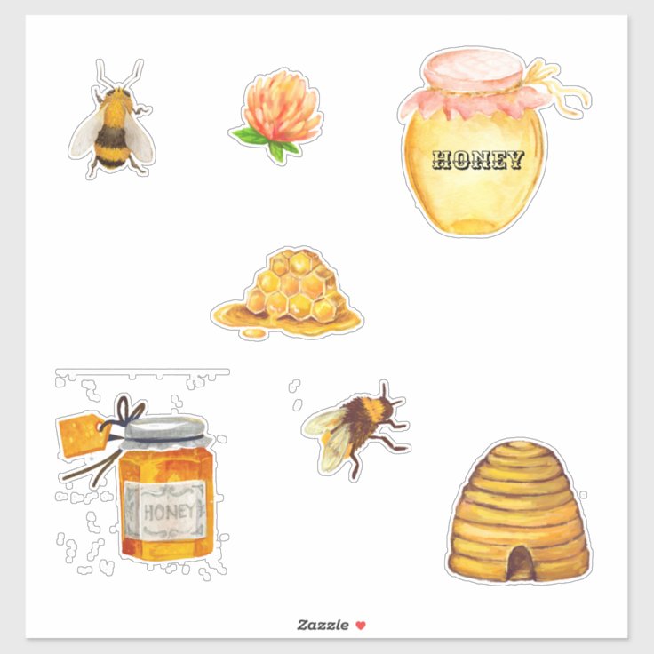 Honey Bee Stickers Zazzle