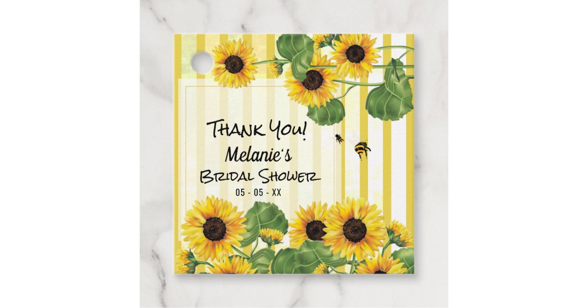 Sunflower Thank You Tags