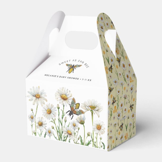 Honey Bee Sweet As Can Bee Baby Shower Favor Boxes (Front Side)