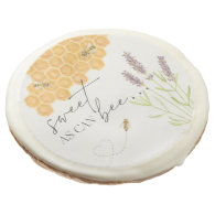 Honey bee sweet as can bee baby shower favor sugar cookie