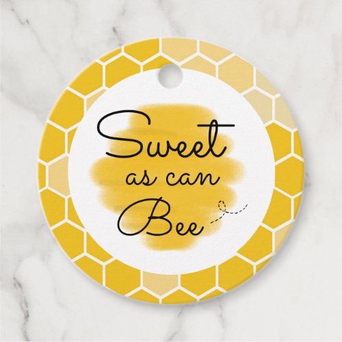 Honey Bee Sweet As Can Bee Baby Shower Favor Tags
