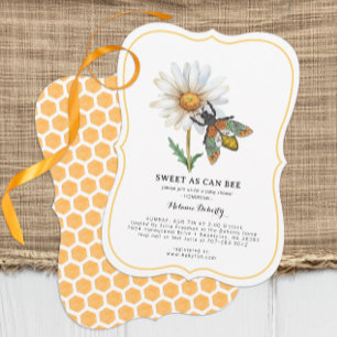 Honey Bee Sweet As Can Bee Baby Shower Invitation