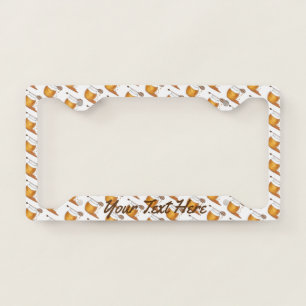 Honey Bee Sweet Sticky Honeypot Beehive License Plate Frame