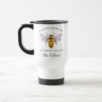 Honey Bee Teacher Appreciation Name Travel Mug
