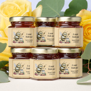 Honey Bee Thank You Wedding/Shower/Anniversary Jar Favors