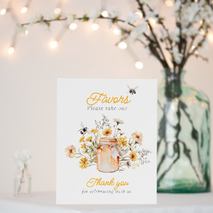 Honey Bee Theme Baby Shower Favors Sign