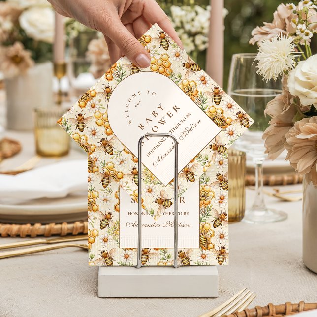Honey Bee Theme Baby Shower Napkins (Creator Uploaded)