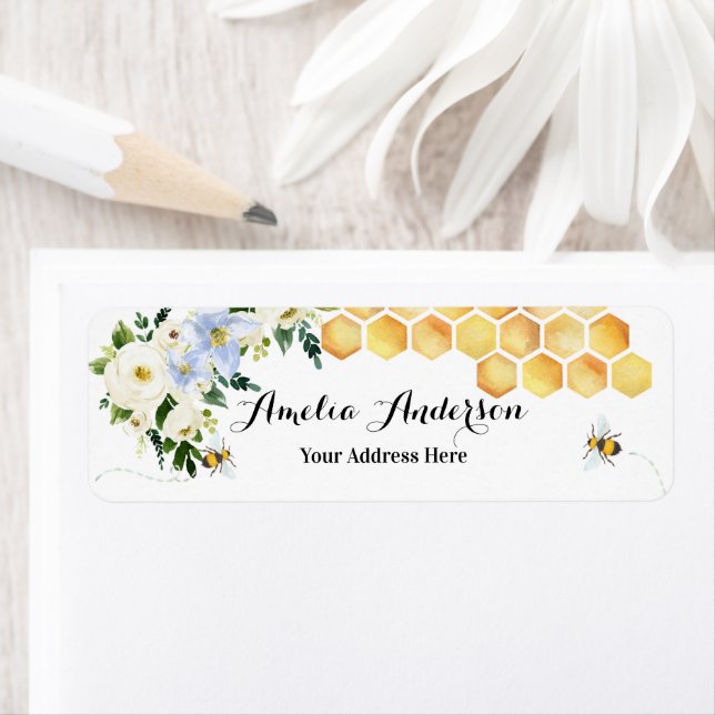 Honey Bee Theme Return Address Labels (Insitu)
