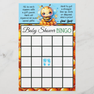 Honey bee Themed Bingo and Who Knows Mommy Best Flyer