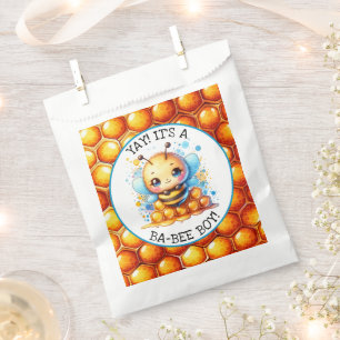 Honey bee themed Boy's Baby Shower Favor Bag