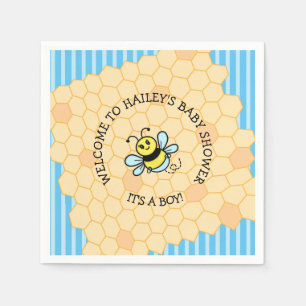 Honey Bee Themed Boy's Baby Shower  Napkins