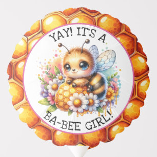 Honey bee themed Girl's Baby Shower Personalized Balloon