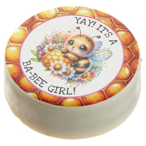 Honey bee themed Girls Baby Shower Personalized Chocolate Covered Oreo