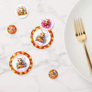 Honey bee themed Girls Baby Shower Personalized Confetti