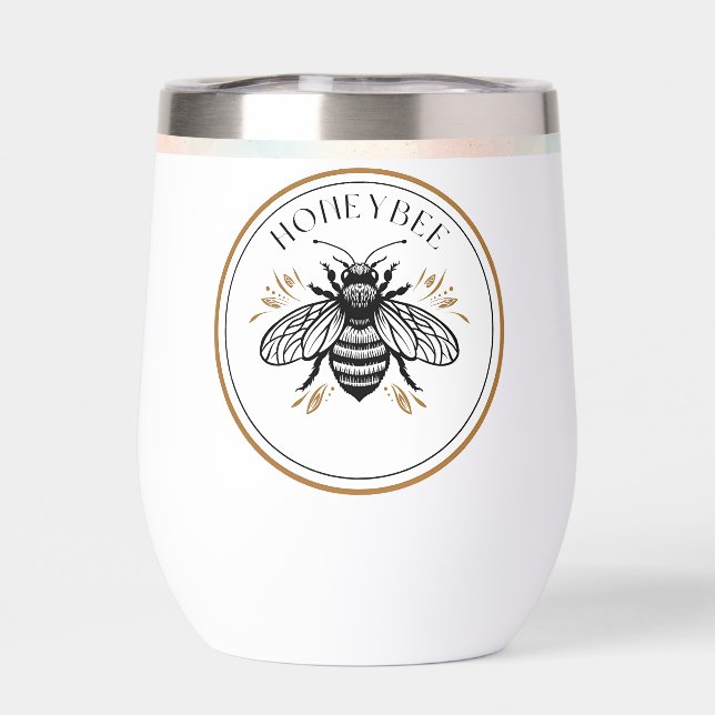 Honey Bee Thermal Wine Tumbler (Back)