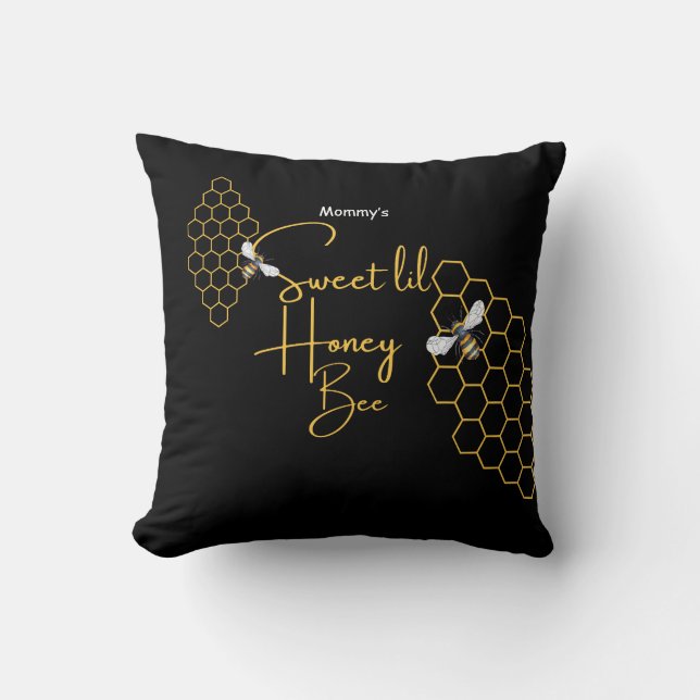 Honey bee Throw Pillow (Front)
