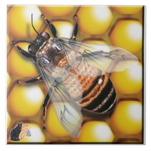 Honeybee & Honeycomb Tile Decor – RootCraft Shop