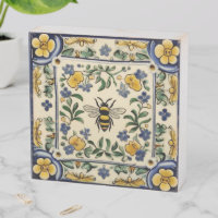 Honey Bee Traditional Blue Yellow Mediterranean