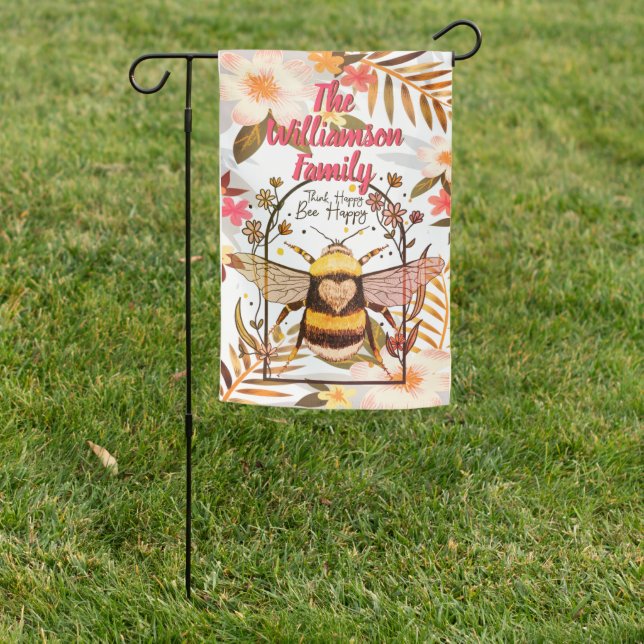 Honey Bee Tropical Garden Flag (In SItu)