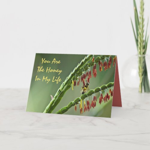 Honey Bee Valentine Card