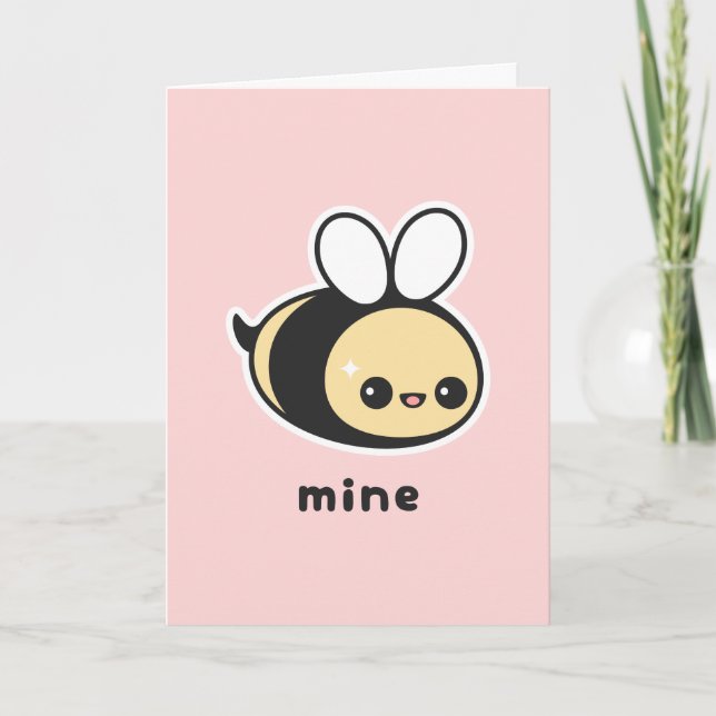 Honey Bee Valentine Holiday Card (Front)