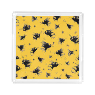 Honey Bee Vanity Tray – Rustic Bee Gift for Mom or