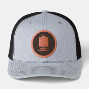Honey Bee Vintage Family Name & Return Address Leather Patch Hat