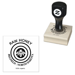 Honey Bee Vintage Family Name & Return Address Rubber Stamp