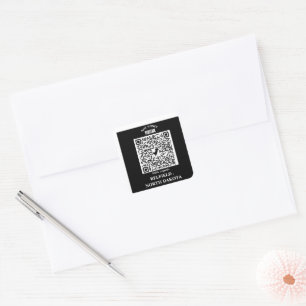 Honey Bee Vintage Family Name & Return Address Square Sticker