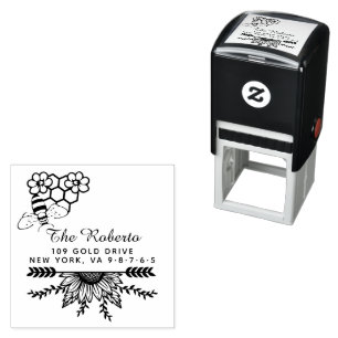 Honey Bee Vintage Family Name & Self-inking Stamp