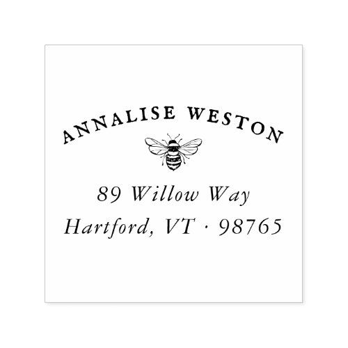 Honey Bee Vintage Preppy Return Address Self-inking Stamp