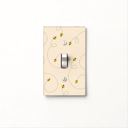 Honey Bee Waggle Dance Goldenrod Light Switch Cover