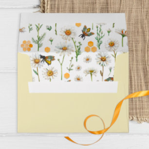 Honey Bee Watercolor Baby Shower Envelope Bumble