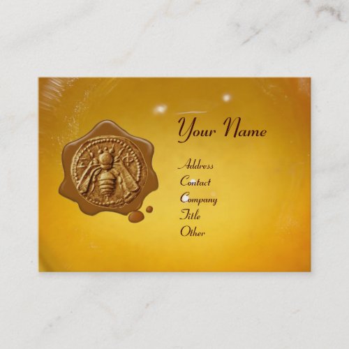 HONEY BEE WAX SEAL BEEKEEPER APIARY BUSINESS CARD