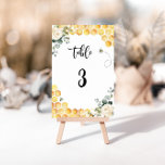 Honey bee wedding table number<br><div class="desc">Watercolor bee bridal shower table number.
Matching items available.</div>
