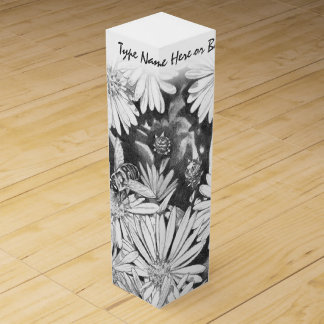 Honey Bee & Wildflower Wine Box Custom Wine Box