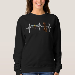 Honey Bee Wirehaired Pointing Griffon Heartbeat Do Sweatshirt