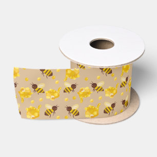 Honey Bee Wrapping Paper Satin Ribbon