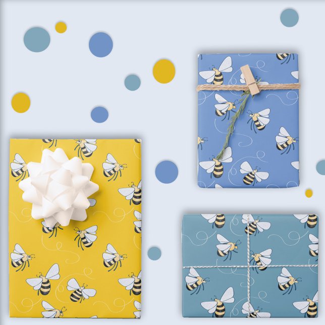 Honey Bee Wrapping Paper Sheets (Creator Uploaded)