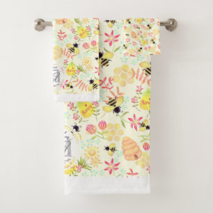 Honey Bee Yellow Bath Towel Set