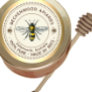 Honey Bee Yellow Beekeeper Apiary Gold Border Classic Round Sticker