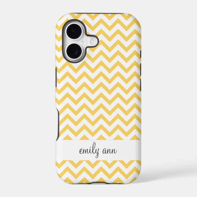 Honey Bee Yellow Chevrons Pattern Iphone Case (Back)
