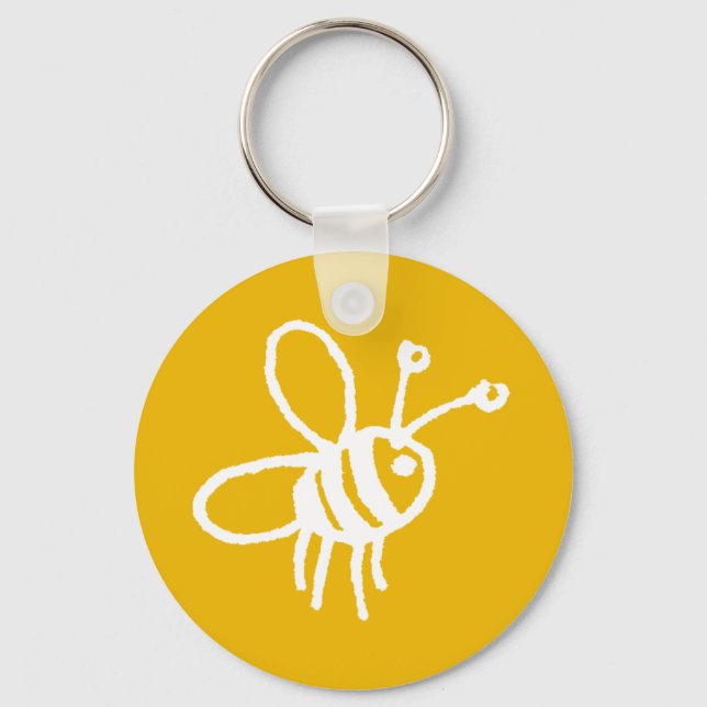 Honey bee yellow keychain (Front)
