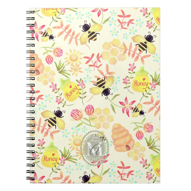 Honey Bee Yellow Notebook (Front)