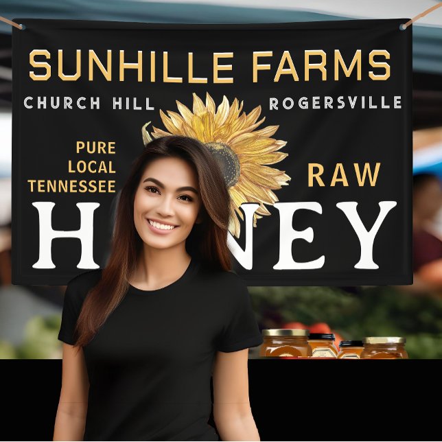 Honey Beekeeper Sunflower Farmers Market Banner (Creator Uploaded)