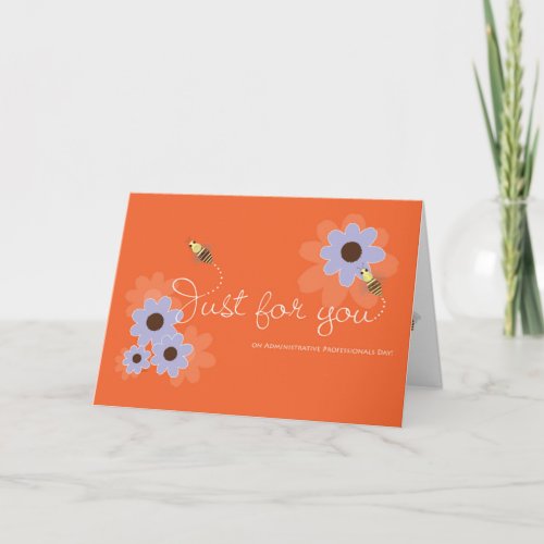 Honey Bees and Flowers Cute Admin Pro Thank You Card