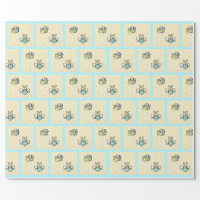 Cute Yellow Bumble Bees and Honeycomb Baby Shower Wrapping Paper