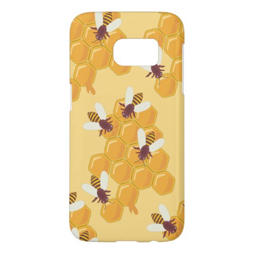 Honey Bees and Honeycomb Design Samsung Galaxy S7 Case