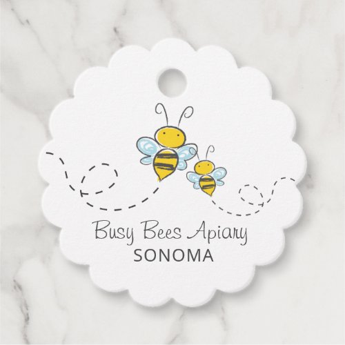 Honey Bees Apiary Beekeeper Package Product Price Favor Tags